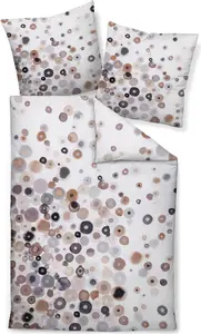 Комплект постельного белья Janine Mako-Satin 155x200, 80x80, 2 предмета, Modern Art, S 42166-07-510, цвет серо-бежевый Original Janine