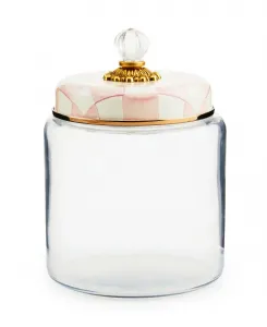 Большая кухонная банка в клетку «Розовый» Mackenzie-Childs
