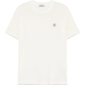 Футболка с аппликацией Compass STONE ISLAND, белый