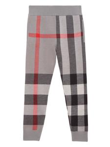 Шерстяные брюки в клетку Vintage Check Burberry Kids, серый