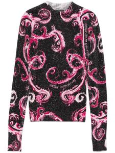 Свитер с люрексом Versace Jeans Couture, черный