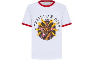 Футболка женская Dior, белый / красный