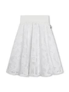 Кружевная юбка миди со складками Dkny Kids, белый
