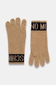 Перчатки из смесовой шерсти Moschino, золотой