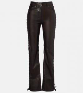 Кожаные прямые брюки Rotate, Mole'