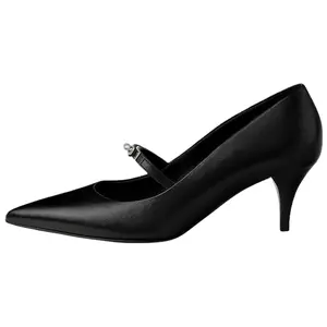 Hermes Туфли Мэри Джейн Majeste на тонком каблуке, 6 см, женские, черный