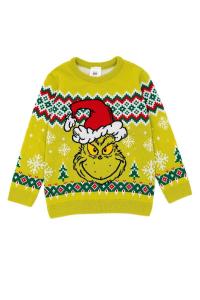 Детский рождественский свитер с изображением Гринча Vanilla Underground, зеленый