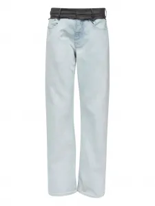 Брюки строгого кроя с карманами Mm6 Maison Margiela, синий