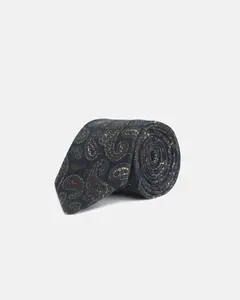 Шерстяной галстук темно-синего цвета Silbon