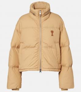 Пуховик Ami De Cœur из технической ткани Ami Paris, песочный
