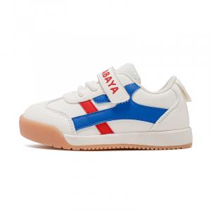 Детские повседневные кроссовки из искусственной кожи с комфортной, нескользящей, амортизирующей и дышащей подошвой Babaya, бежевый синий