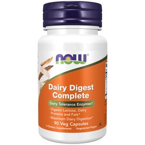 Биологически активная добавка NOW Foods - Dairy Digest Complete, 90 капсул
