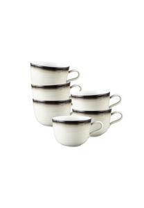 Набор кофейных чашек Seltmann Weiden Terra, 6 штук, бежево-серый