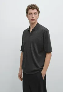 Поло с v-образным вырезом Massimo Dutti, Dark Grey