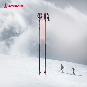 Atomic Лыжные палки 5/6 звезд full mountain carbon/aluminum, горнолыжное снаряжение, red-5 star aluminum pole, redster rs_sqs_aj5, 110cm