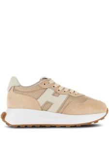 Hogan кроссовки H641 со вставками, нейтральный цвет
