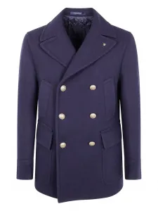 Двубортный шерстяной бушлат TAGLIATORE, синий
