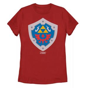 Детская футболка с логотипом Nintendo Legend Of Zelda Link's Awakening Hylian Shield Licensed Character, красный
