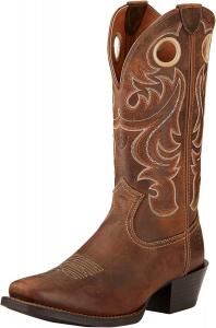 Мужские ковбойские сапоги Ariat Sport с квадратным носком, коричневый