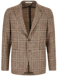 Клетчатый однобортный блейзер Tagliatore, нейтральный цвет