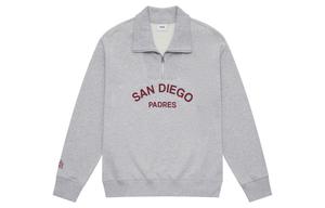 MLB Свитшот в стиле преппи San Diego Padres 24FW унисекс серый меланж