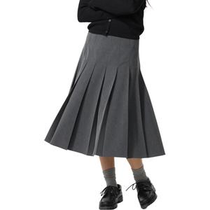 Повседневная длинная юбка женская UNIQLO, темно-серый