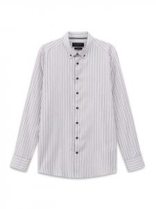 Bugatti Рубашка коричневого цвета в стиле 70-х