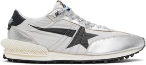 Серебряные кроссовки Marathon Golden Goose, серебряный/черный