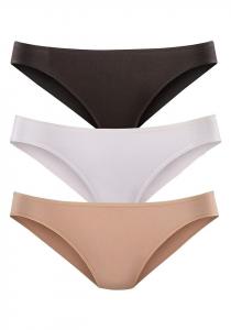 Трусы LASCANA Bikini, цвет schwarz, weiß, beige