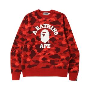 BAPE Color Camo College Crewneck, красный