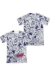 Футболка с коротким рукавом для взрослых из 100% полиэстера DC Comics Justice All Around (принт спереди/сзади) Gildan, белый