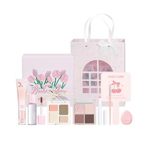 Набор для макияжа tulip story box контуринг легко растушевывается глянцевая помада натуральный CHIOTURE