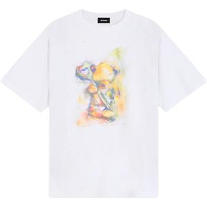 Футболка с медвежонком WE11DONE, ярко-белая