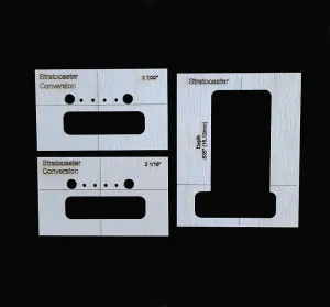 Unbranded Шаблон маршрутизации моста для конверсии Stratocaster с 6 точек на 2 точки, 3 детали (2 верхние детали и 1 нижняя)