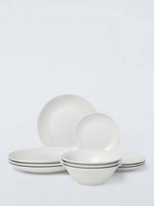 Набор посуды John Lewis Eat Porcelain John Lewis ANYDAY, 12 Piece, White