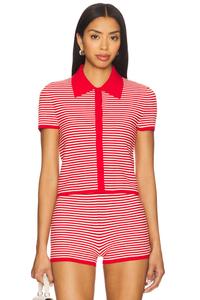 Вязаный топ Parker от Lovers And Friends, red & off white