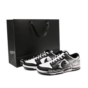 Nike Мужские кроссовки для скейтбординга Dunk Abrasion Resistant Low Top серый серебристый