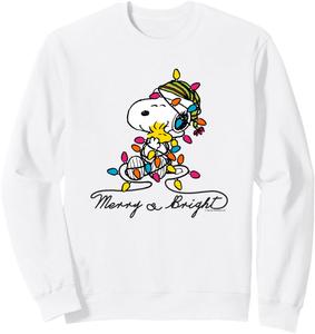Рождественская толстовка PEANUTS Merry and Bright Snoopy, серая