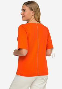 Футболка с принтом SCHRIFT HALBARM MIT RAFFUNG OEKO-TEX MIG LAURASØN, оранжевый
