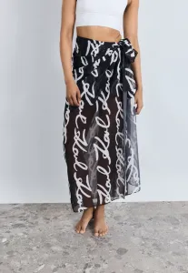 Фирменный пляжный аксессуар-парео. Karl Lagerfeld, Black