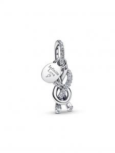 Шарм Pandora Pavé Infinity Knot Dangle Charm, стерлинговое серебро