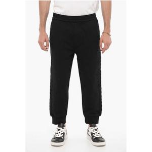 Однотонные джоггеры с шерстяными вставками по бокам Neil Barrett, Black