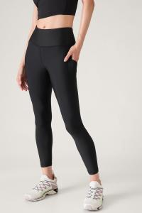 Леггинсы с интервальным тайником 7/8 Athleta, черный