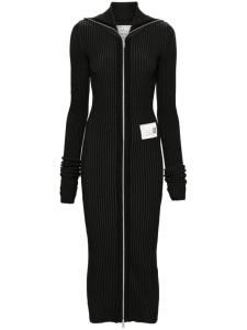 Maison MIHARA YASUHIRO платье миди с нашивкой-логотипом, черный