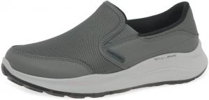 Мужские кроссовки Skechers, свободная посадка: Equalizer 5.0 - Persistable, Charcoal Mesh Duraleather Trim