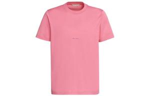 Футболка из хлопка с принтом логотипа MARNI, розовая