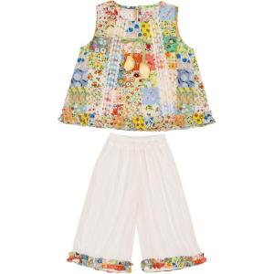 Детский двухкомпонентный комплект с юбкой и тонким коротким рукавом PROTECTCAMEL, мультиколор
