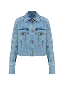 Джинсовая куртка на пуговицах Balmain, синий