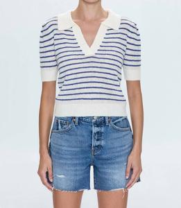 Билли Поло с плиссированными рукавами в мультиколоре PISTOLA