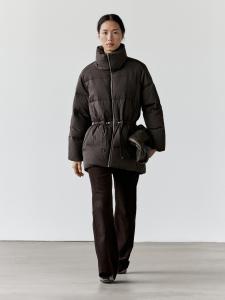 Водоотталкивающая стеганая куртка Massimo Dutti, mole brown